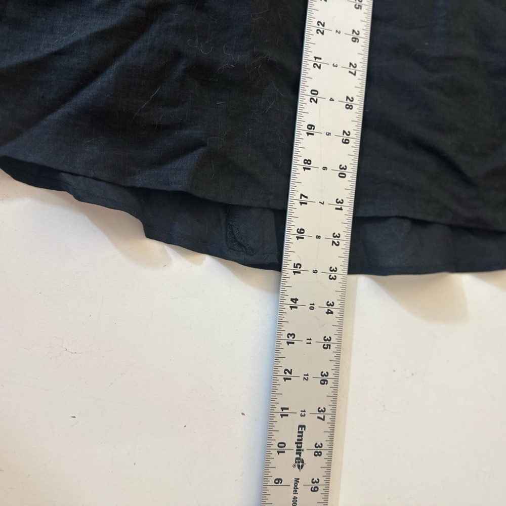 Aulieude Black 100% Linen Chloe Adjustable Crisscross Wrap Around Dress NWT 6 - Picture 16 of 16